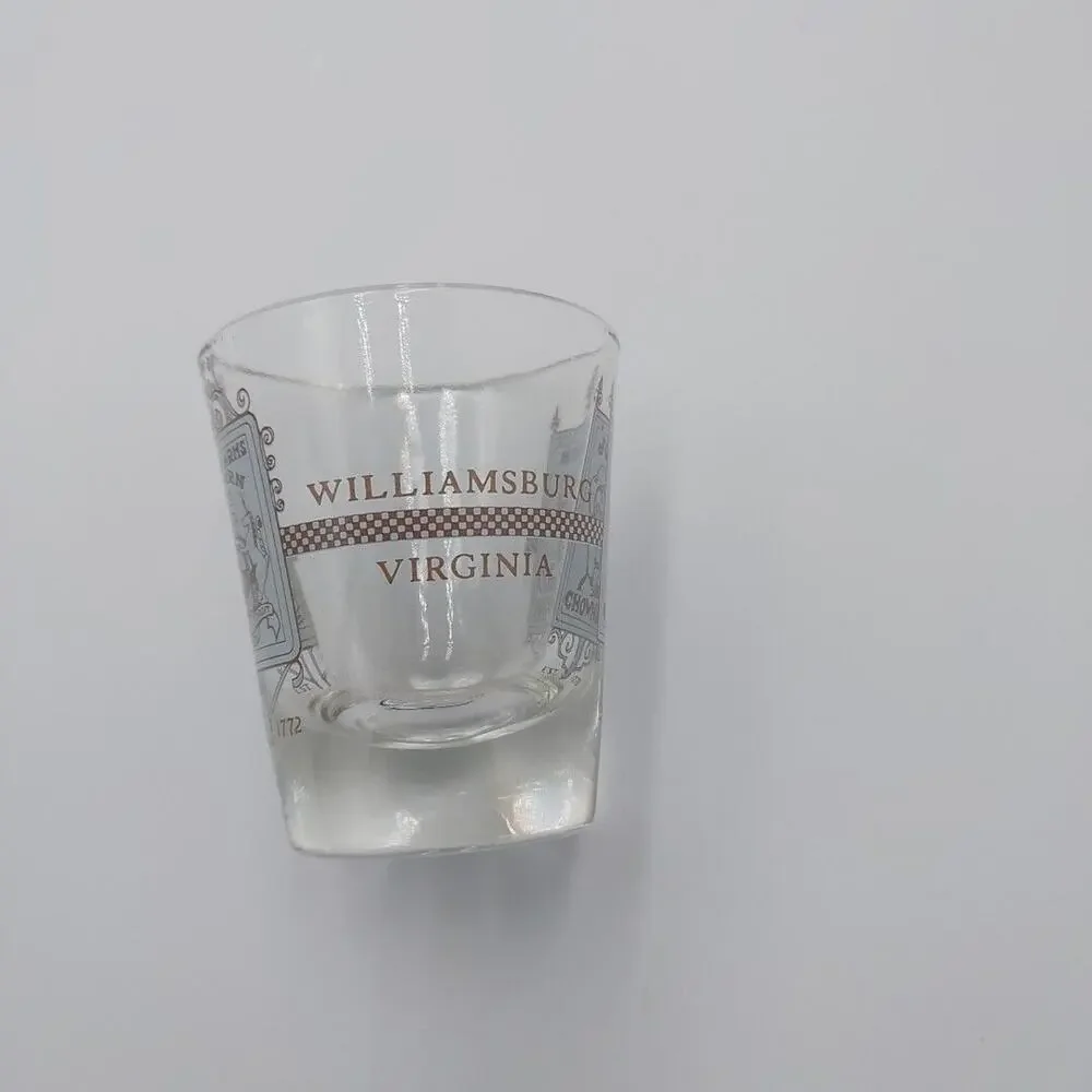 Kings Arms Tavern Shot Glass -Williamsburg Virginia- Josiah‎ Chowning, Souvenir
